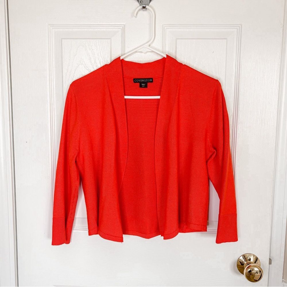 Women’s Covington Open Cardigan 3/4 Sleeve Cropped